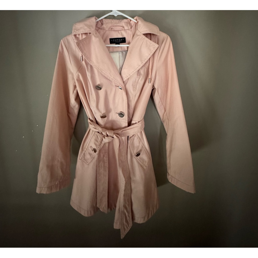 Laundry By Shelli Segal Women's Blush Pink Trench Coat, Small